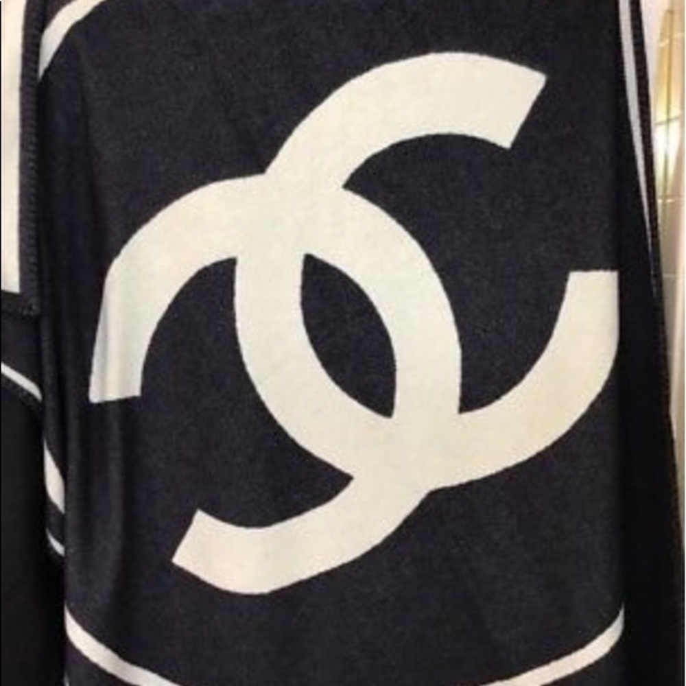 Chanel Reversible Cashmere & Wool Blanket.